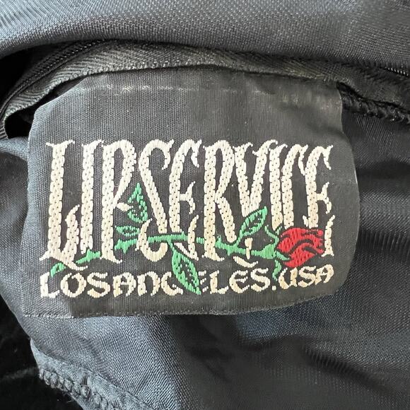 Vtg Lip Service Sz M Gothic Renaissance Velvet Dress Whimsigoth Vampire Rare - Picture 10 of 16